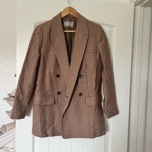 Everlane Brown Houndstooth Blazer
